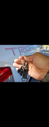 Customer photo review of Black Leather 717 Keychain