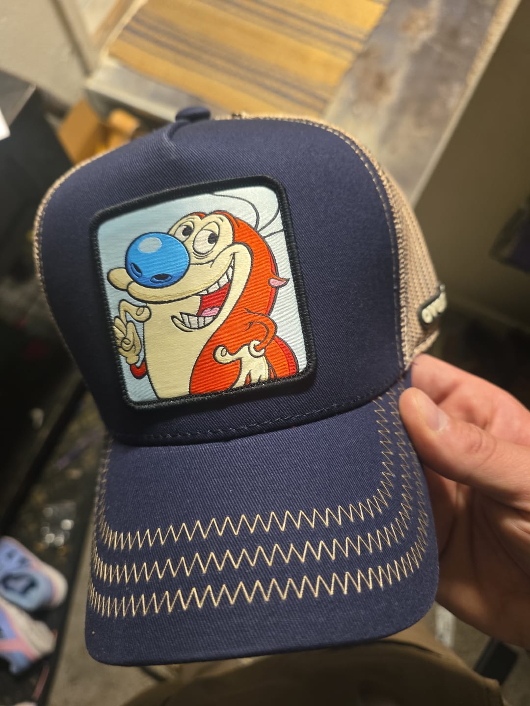 Customer photo review of OVERLORD X Ren & Stimpy: Stimpy Trucker Cap