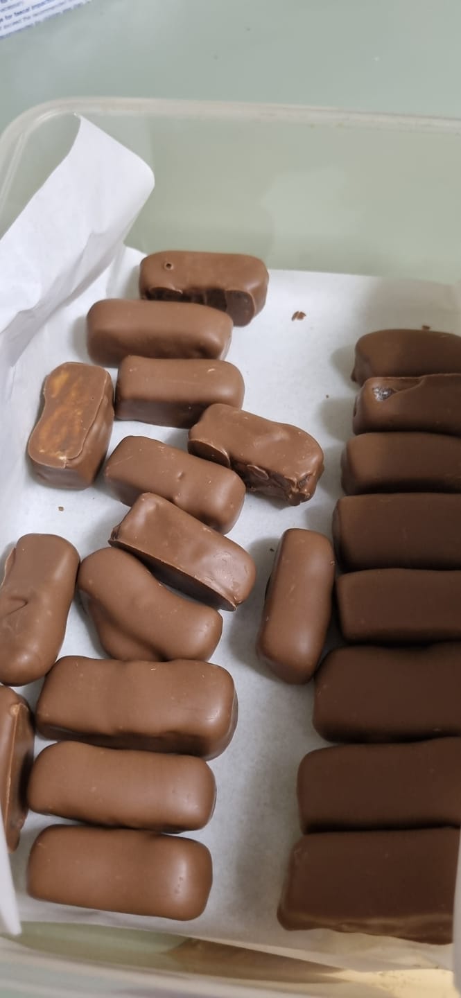 Customer photo review of Chocolate Coated Turkish Delight Bulk Milk Chocolate 30 pieces (500g+)