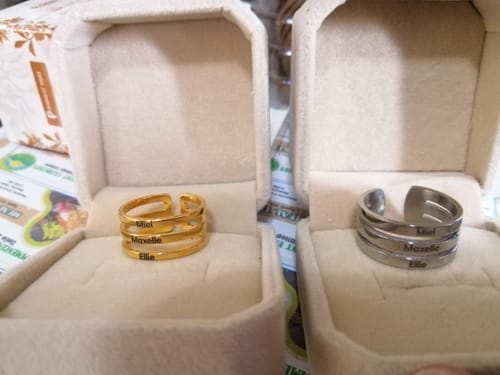 Customer photo review of Printave™ Personalized 3 Layers Ring