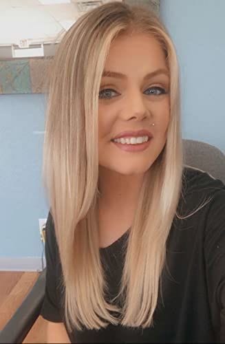 Customer photo review of Human Hair Topper for Thinning Crown Blonde Hair Topper #T10/613