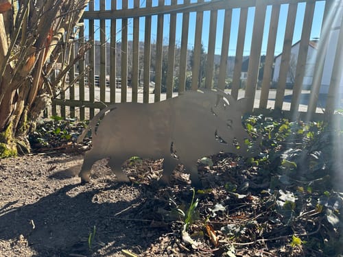 Customer photo review of Gartenstecker Wildschwein