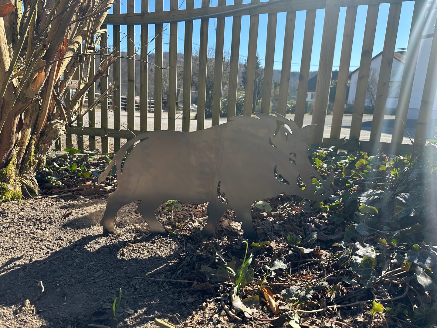Customer photo review of Gartenstecker Wildschwein