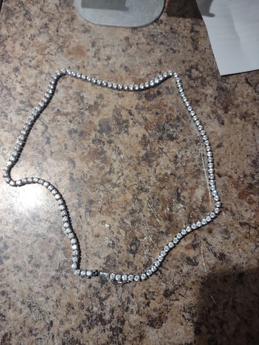 Customer photo review of VVS Tennis Chain White Gold
