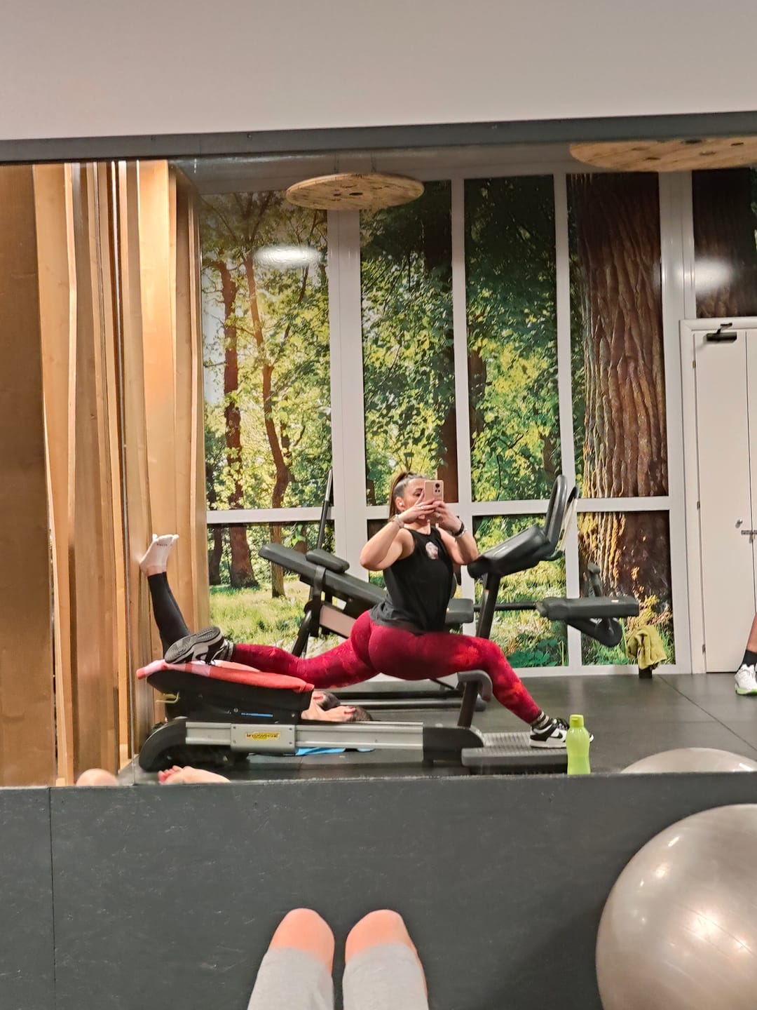 Customer photo review of Leggings Push Up Maltinto Rosso Inferno