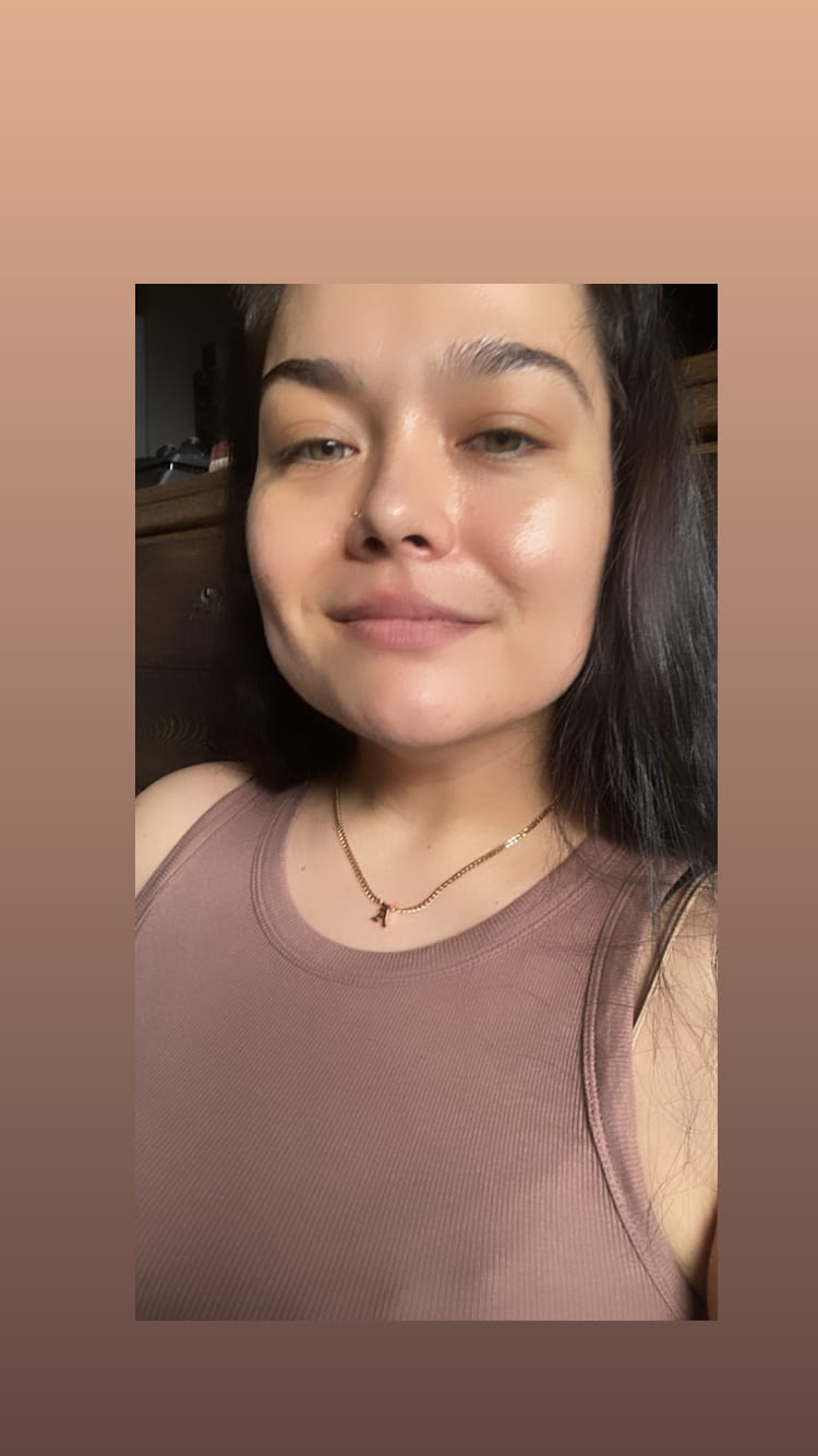 Customer photo review of Cuban Initial Necklace