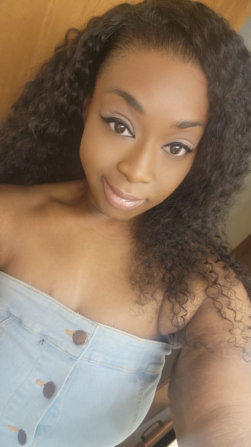 Customer photo review of Water Curly Human Hair Bundles Natural Color
