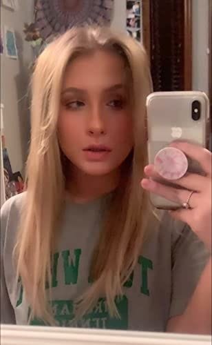 Customer photo review of Hair Topper for Thinning Crown Mono Base Lightest Blonde #60