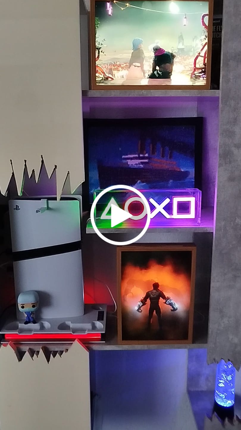 Customer video review of Arcane: League of Legends Anime Art LED Light Painting –  Vi Battle Scene Wall Art