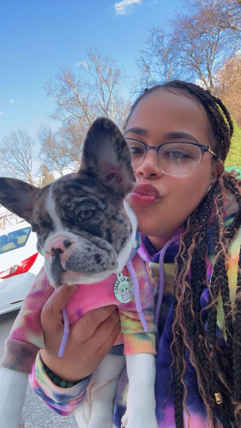 Customer photo review of Velvet Human Hoodie - Berry Lemonade