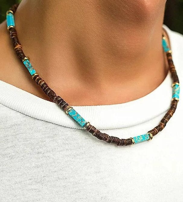 Customer photo review of Olivenorma Brown Coconut Wood Beads Natural Stone Beads Necklace