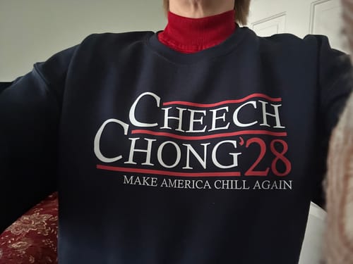 Customer photo review of Cheech & Chong 28 Crewneck Sweatshirt