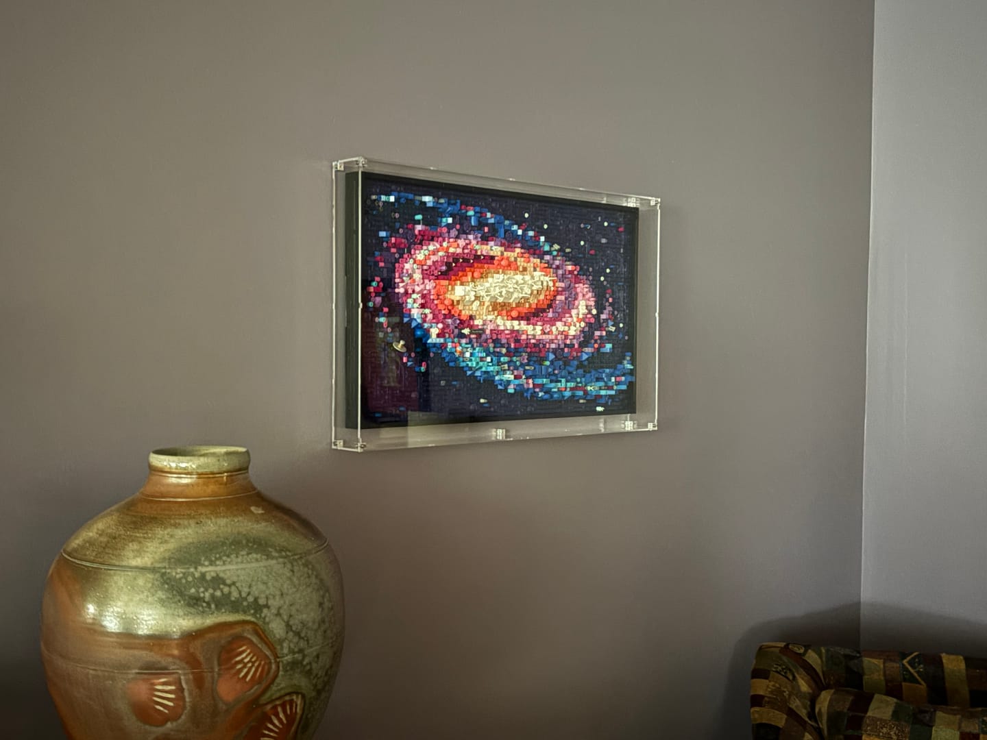 Customer photo review of Wall Mounted Display Case for LEGO® 31212 Art The Milky Way Galaxy