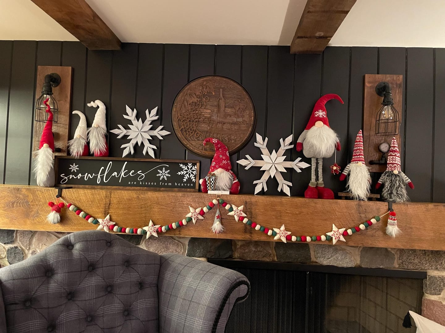 Customer photo review of Handcrafted Cedar Wooden Snowflake