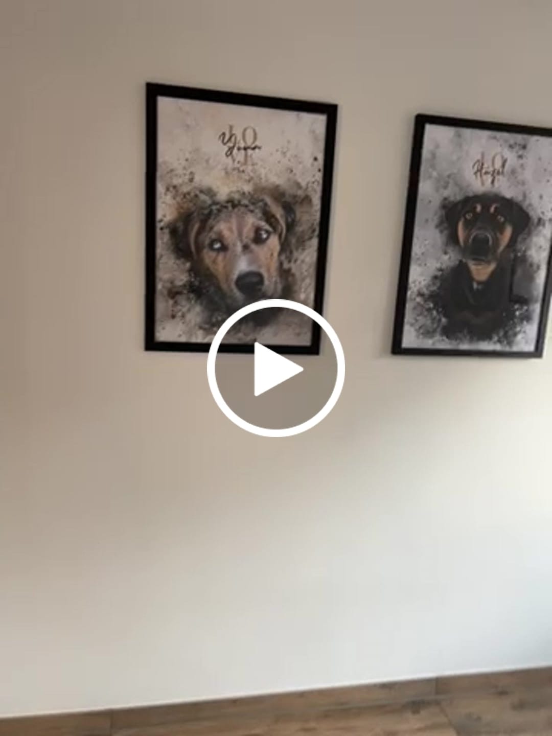 Customer video review of Personalisiertes Portrait Poster und Leinwand - Aquarell Stil