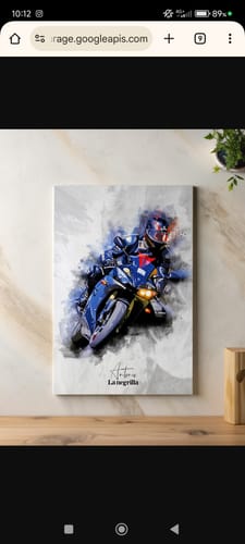 Customer photo review of Tu moto o scooter como acuarela | Regalo personalizable para moteros
