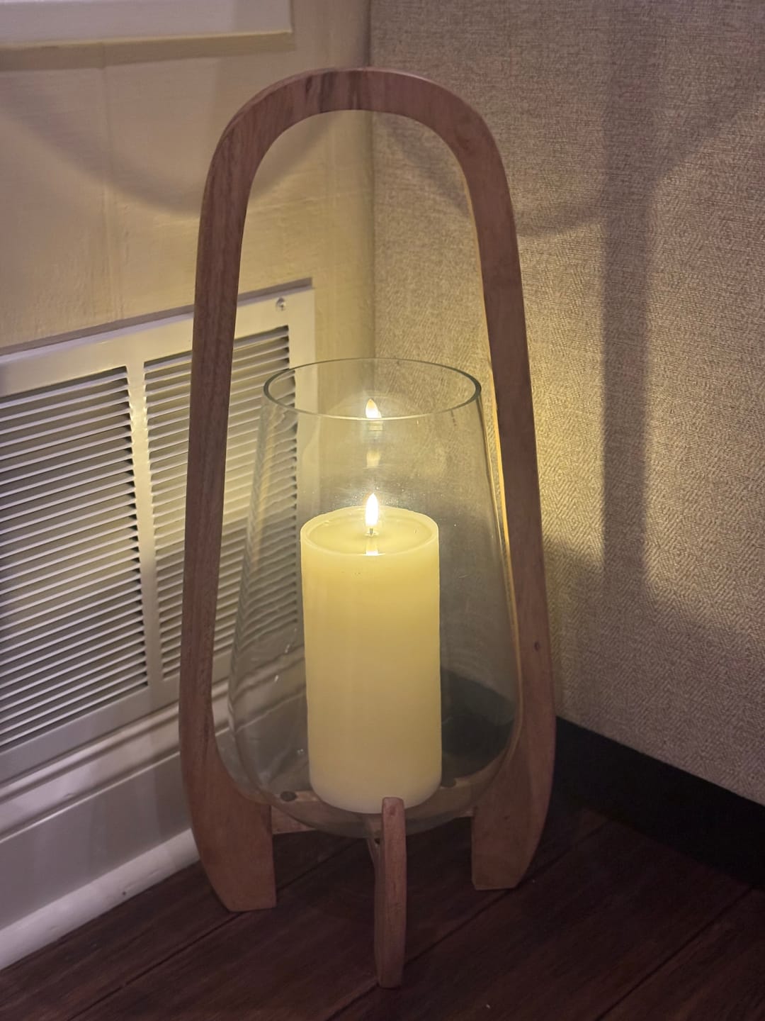 Customer photo review of Textured Ivory Melting Effect Flameless Candle