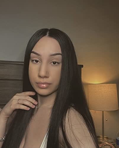 Customer photo review of Human Hair Toppers for Women Real Hair Remy Hair Toppers Black #1B