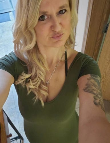 Customer photo review of Hair Topper for Thinning Crown Mono Base Lightest Blonde #60