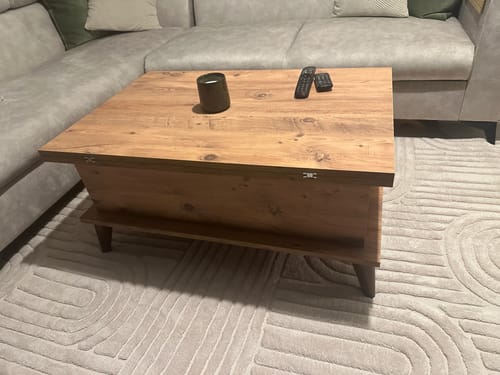 Customer photo review of Magic Walnut Extendable Coffee & Dining Table 6 in 1