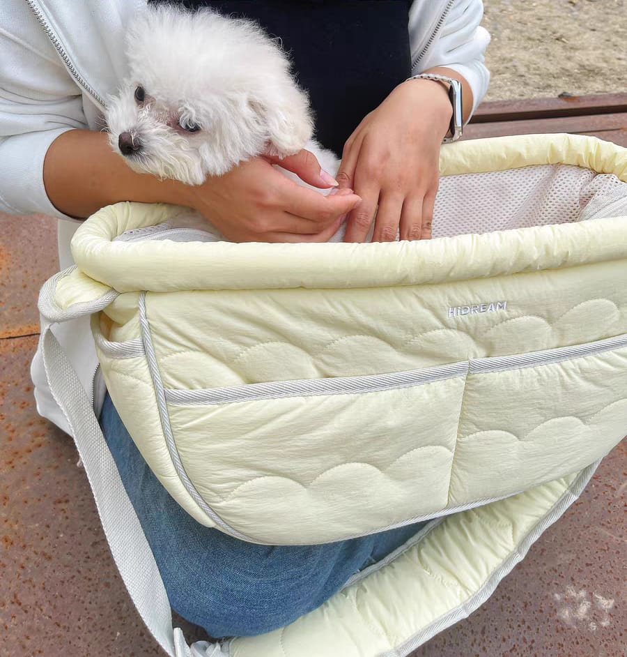 Customer photo review of SoftNest Lightweight Labor-Saving Sling Carrier Bag for Pets