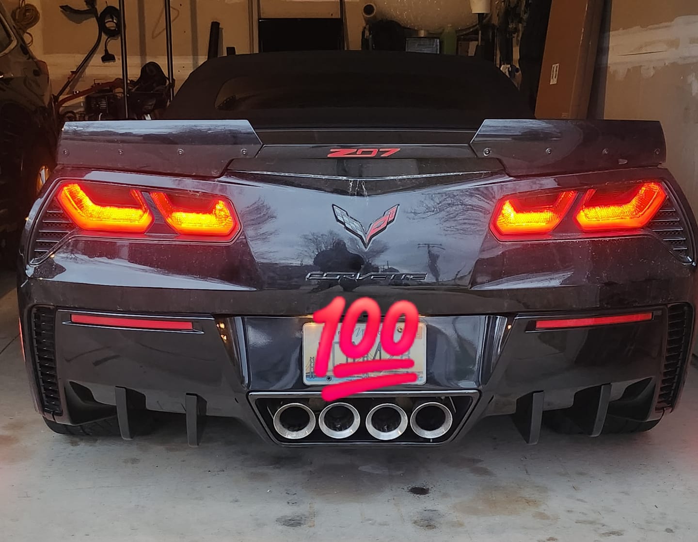 Customer photo review of Corvette C7 Rear Bumper Diffuser Fins