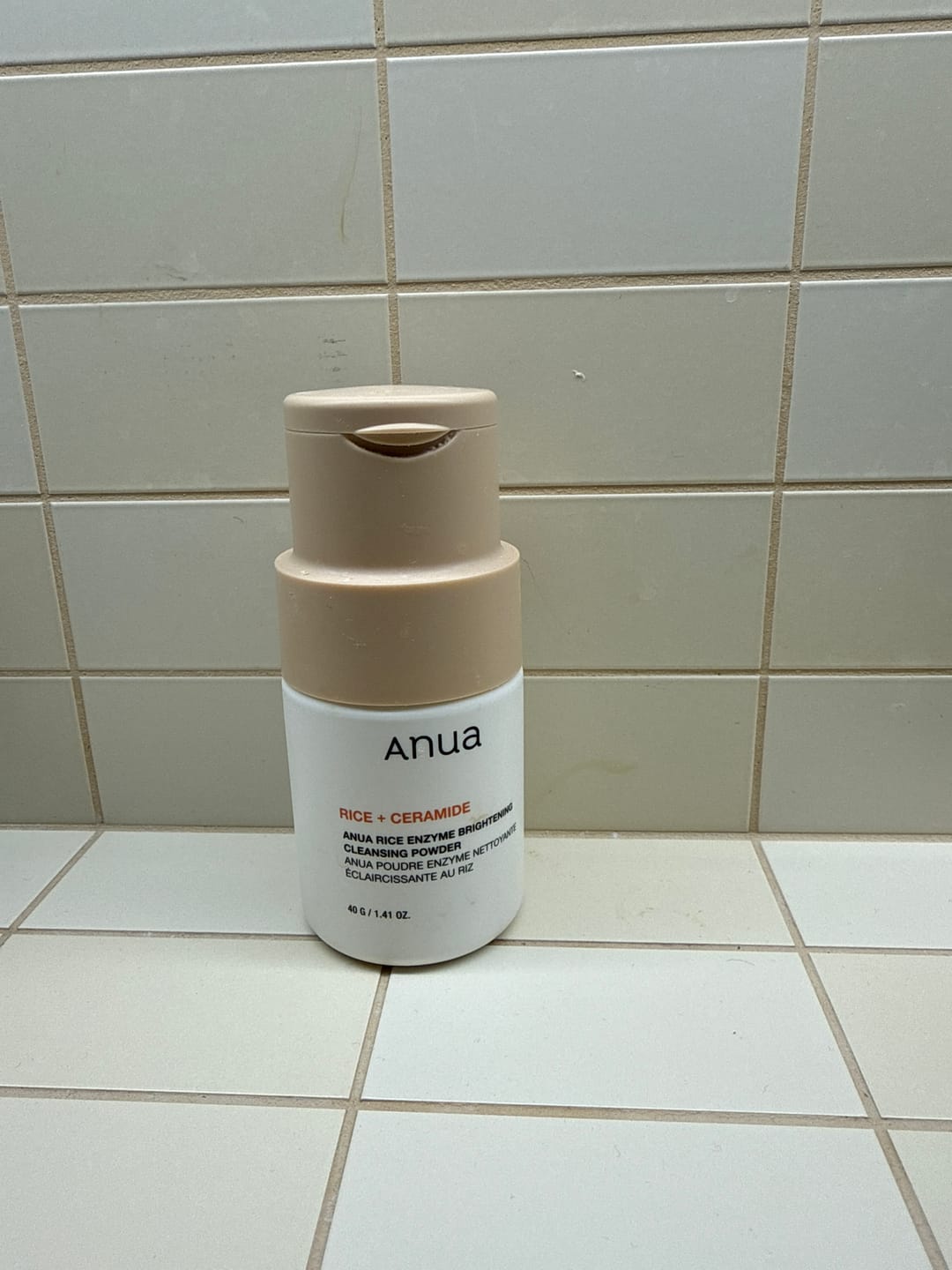 Customer photo review of Enzīmu pūderis ar rīsiem mirdzuma piešķiršanai ādai Anua Rice Enzyme Brightening Cleansing Powder