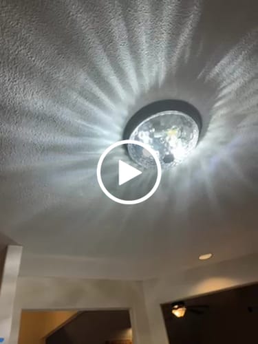 Customer video review of 3-light Clear Water Glass Flush Mount Ceiling Light