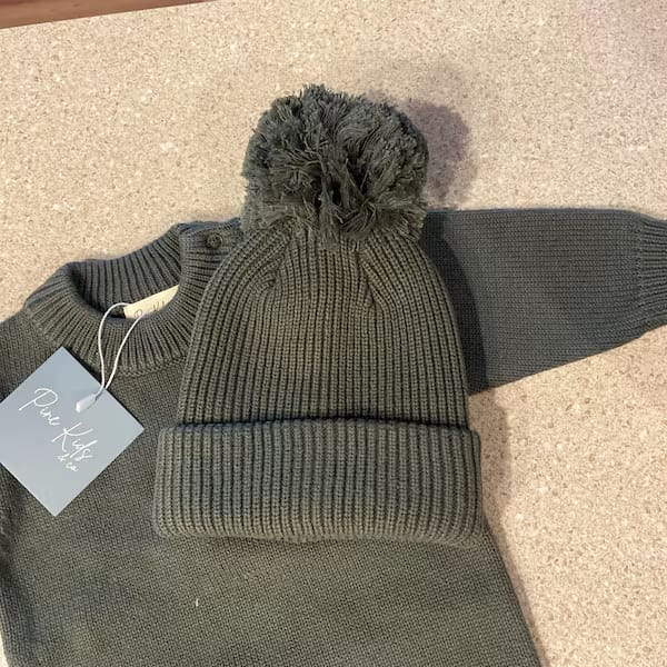 Customer photo review of Knit Pom Hat - Pine