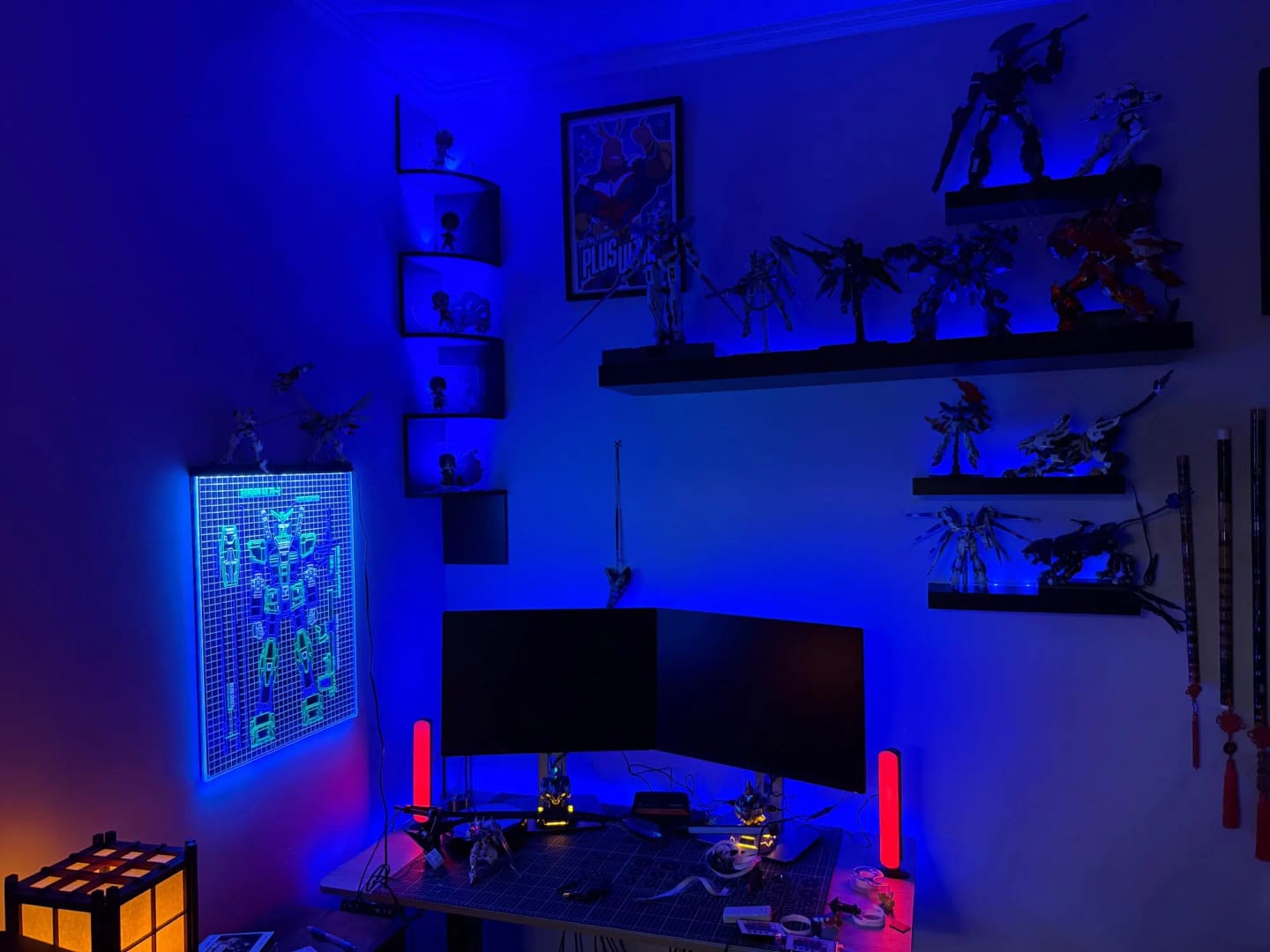Customer photo review of RGB LED TV Strip Light Tape - Bluetooth USB with Flexible, Self-adhesive RGB Lights - Perfect for TV and Desktop Illumination