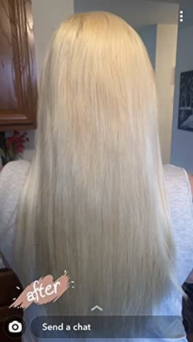 Customer photo review of Hair Topper for Thinning Crown Mono Base Lightest Blonde #60