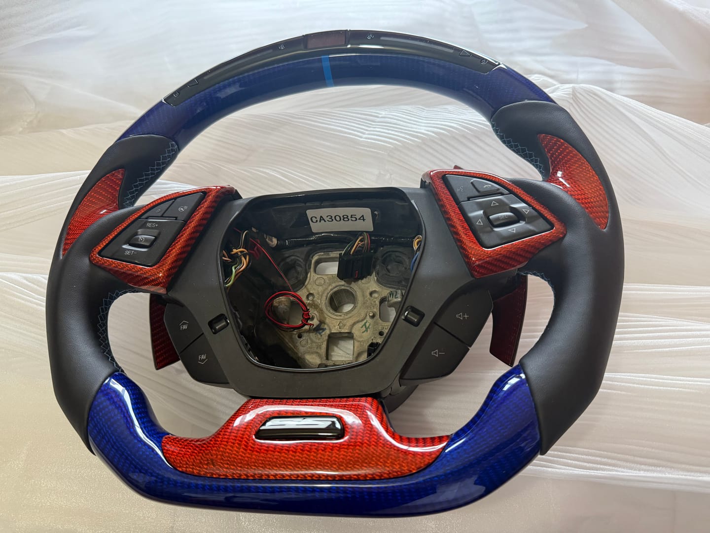 Customer photo review of [Complete/Heated] Custom Carbon Fiber Steering Wheel For 2016-2024 Chevy Camaro