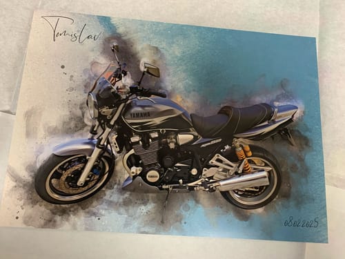 Customer photo review of Dein Motorroad als Aquarell Poster | Geschenk für Motorradfahrer