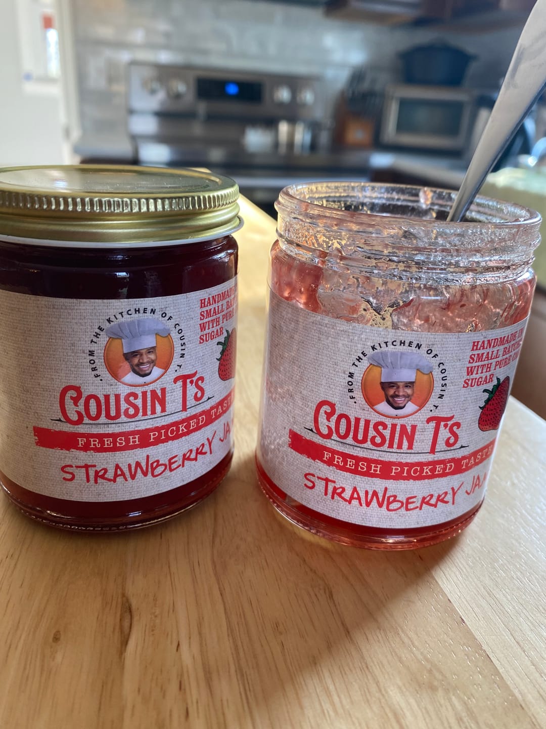 Customer photo review of Cousin T's Strawberry Jam