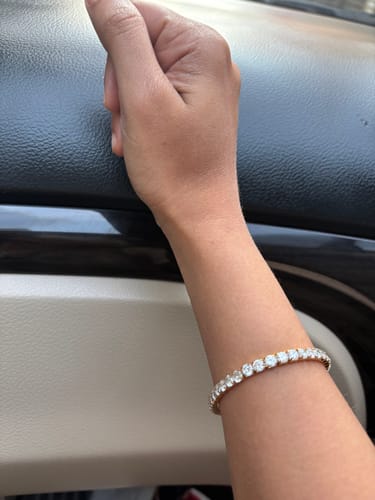 Customer photo review of Exquisite Gold Studded Bracelet