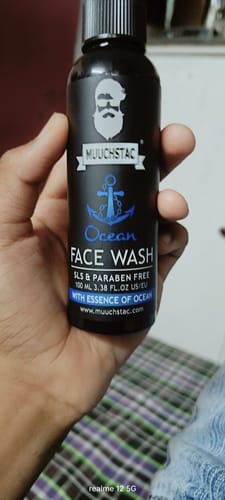 Customer photo review of Muuchstac Ocean Face Wash for Men | Fight Acne & Pimples, Brighten Skin, Clears Dirt, Oil Control, Refreshing Feel - Multi-Action Formula | 100 ml