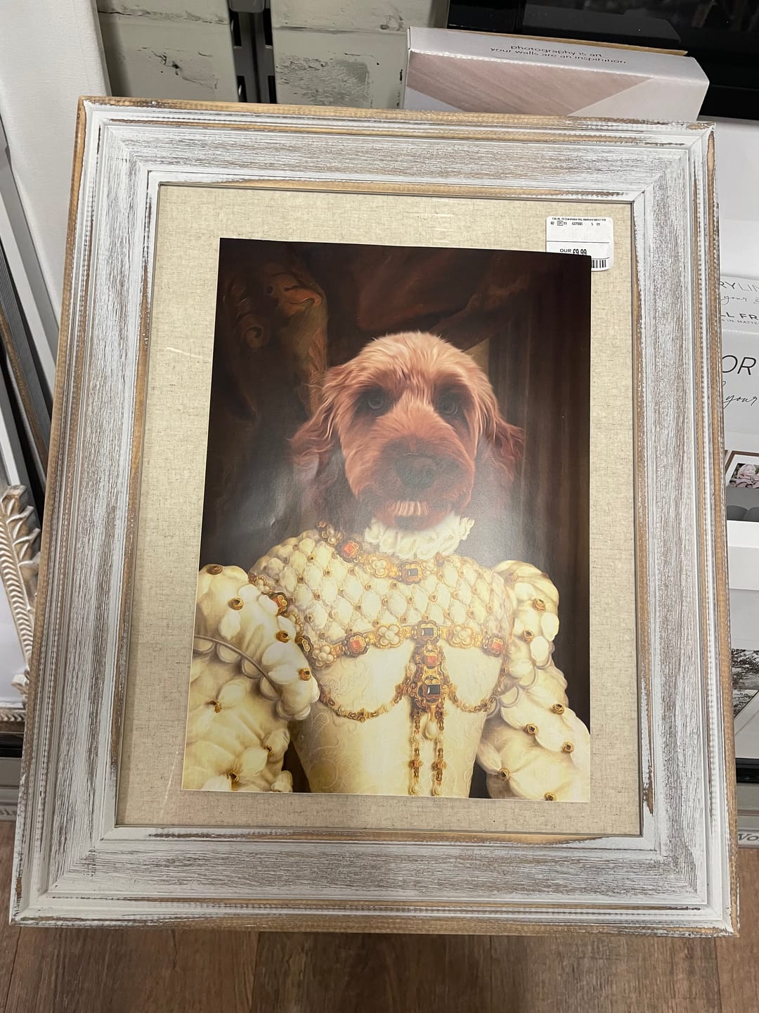 Customer photo review of The Princess: Custom Pet Portrait