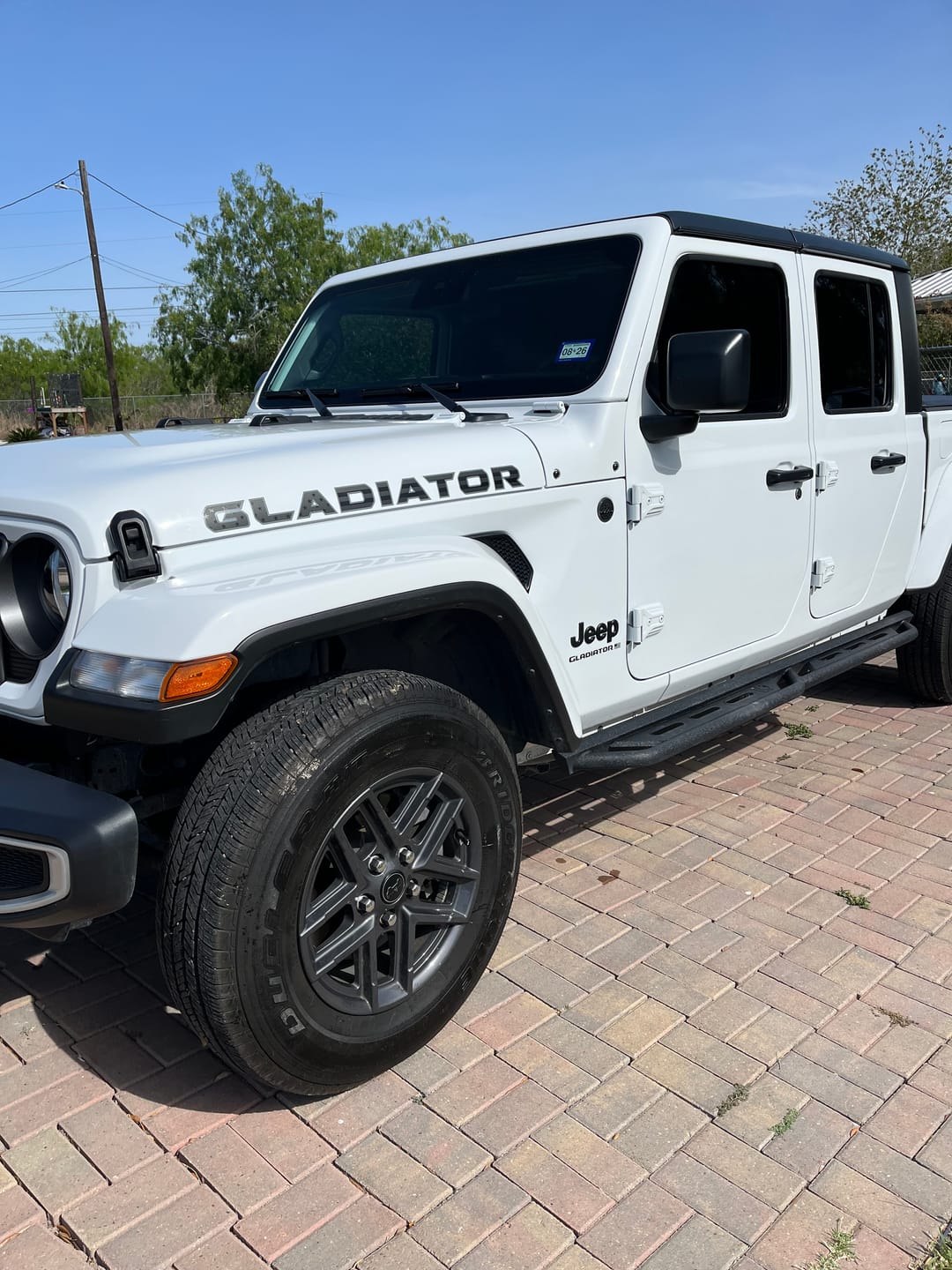 Customer photo review of Premium Black Flag Hood Lettering | Set of 2