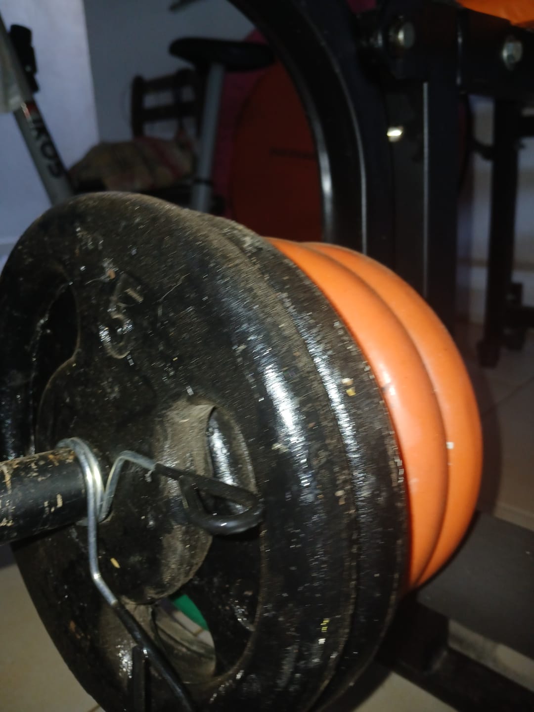Customer photo review of Par de Presilhas 28mm com Cabo Emborrachado para Barras e Halteres