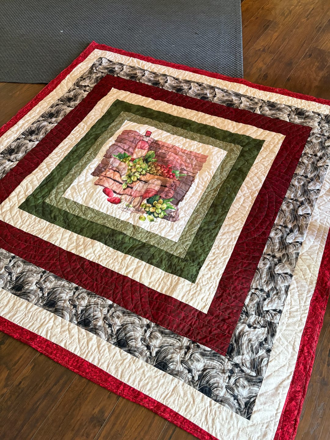 Customer photo review of White Wine & Hors D'oeuvres Fabric Panel - Variation 1