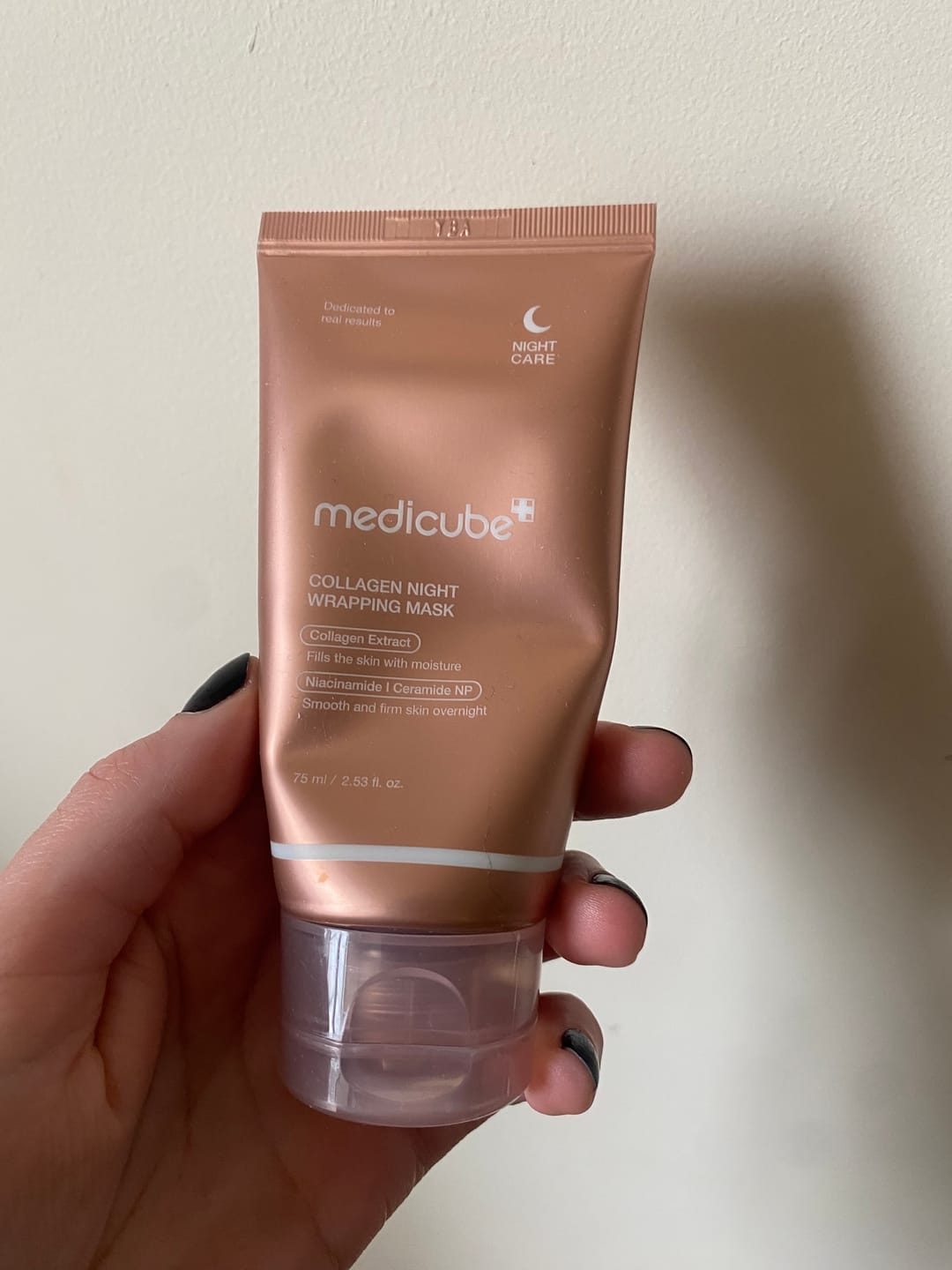 Customer photo review of Nostiprinoša nakts maska sejai Medicube Collagen Night Wrapping Mask