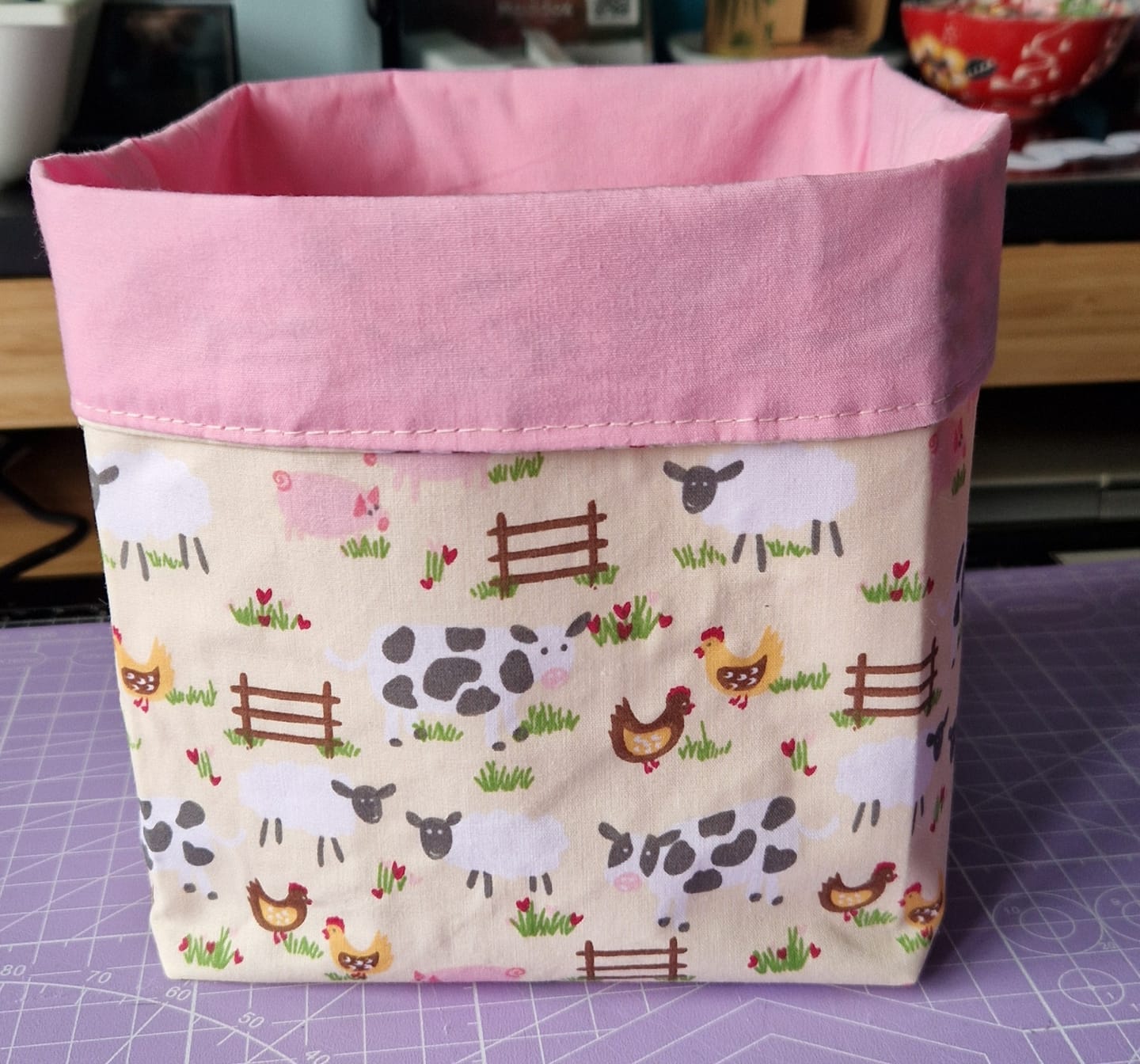 Customer photo review of Farm Animals Polycotton Fabric