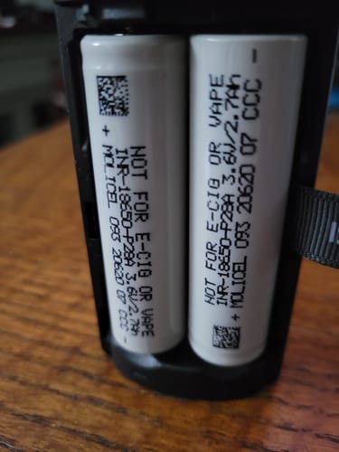 Customer photo review of Molicel P28A 18650 2800mAh 35A Battery