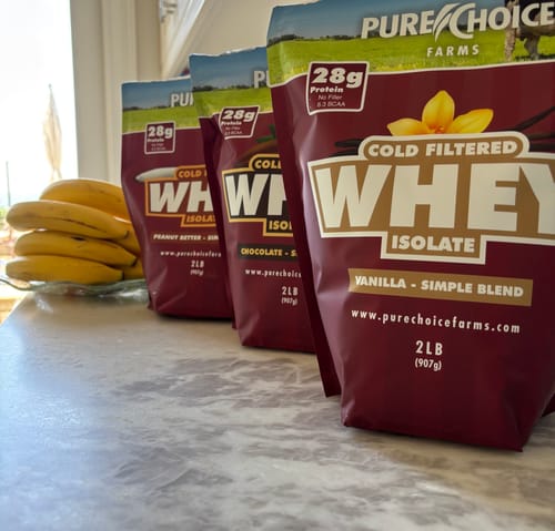 Customer photo review of 3 Flavor Whey Protein Isolate Combos
