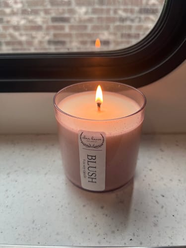 Customer photo review of Limited Edition Pink Bubble Glass Candles