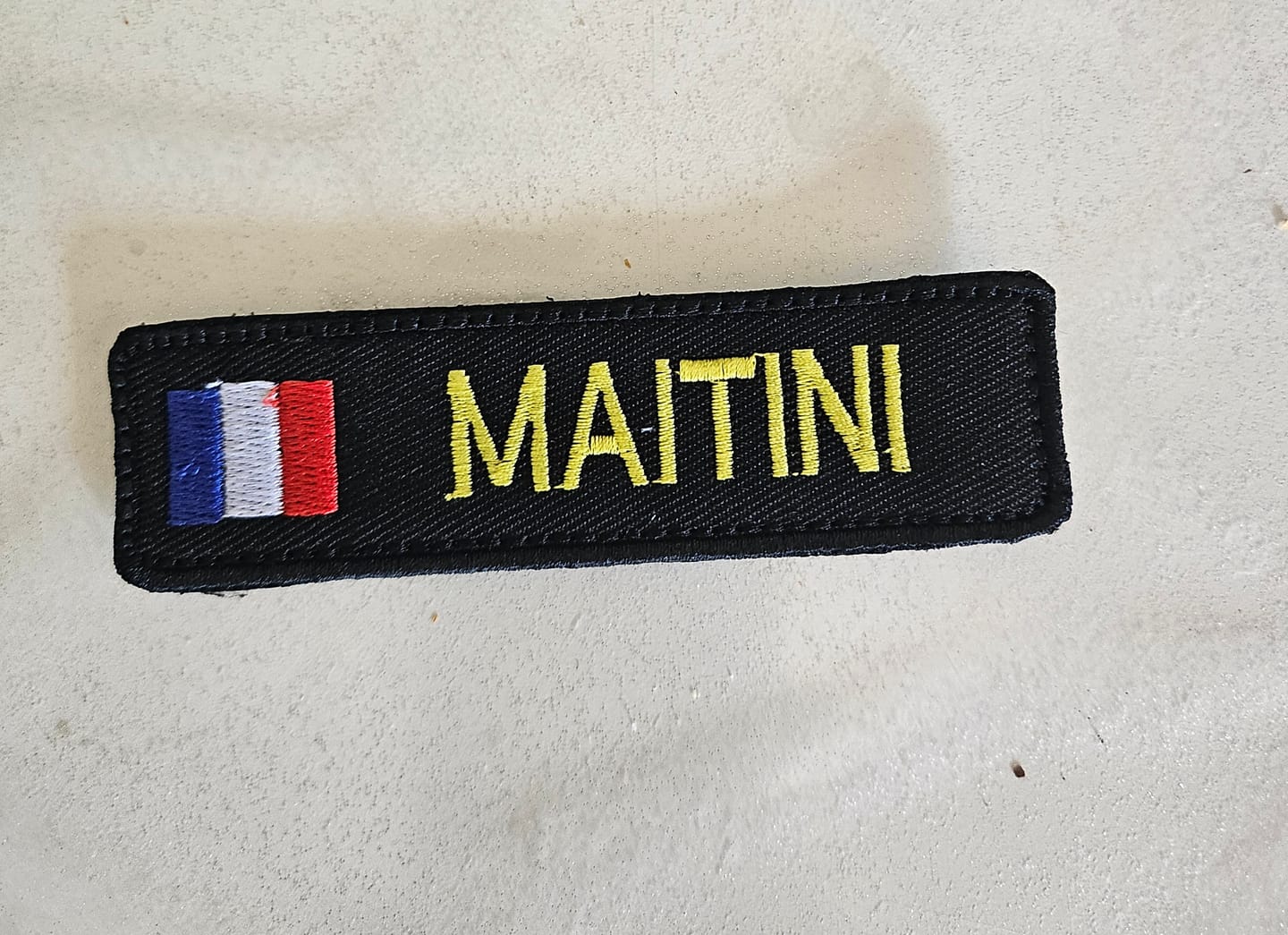 Customer photo review of Patch militaire personnalisé Français