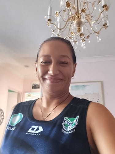 Customer photo review of 2025 New Zealand Warriors Training Singlet (Black)