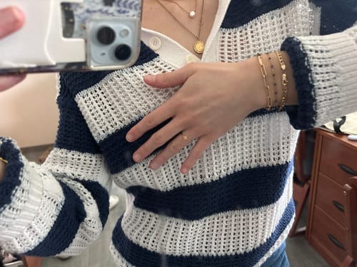 Customer photo review of millie + chunky paperclip bracelet stacking set