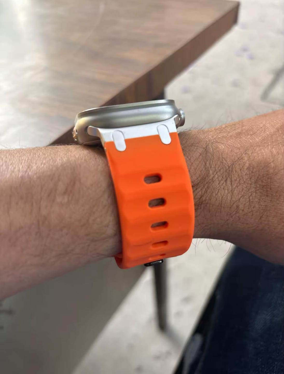Customer photo review of Soft Silicone 2.0 Strap for Apple Watch