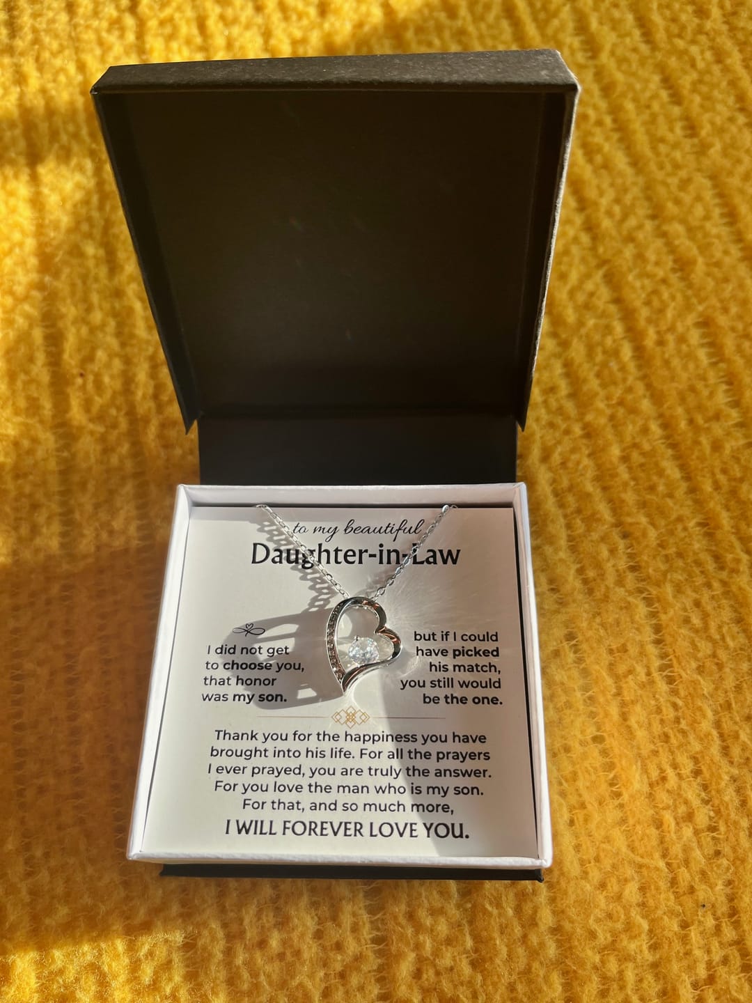 Customer photo review of To My Daughter-In-Law - Forever Love Gift Set - SS232V2